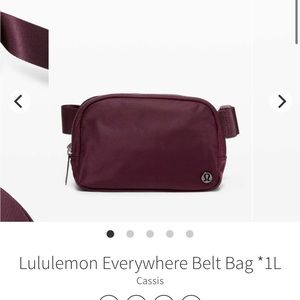 Lululemon Everywhere Belt Bag Color: Cassis Size: 1L OS